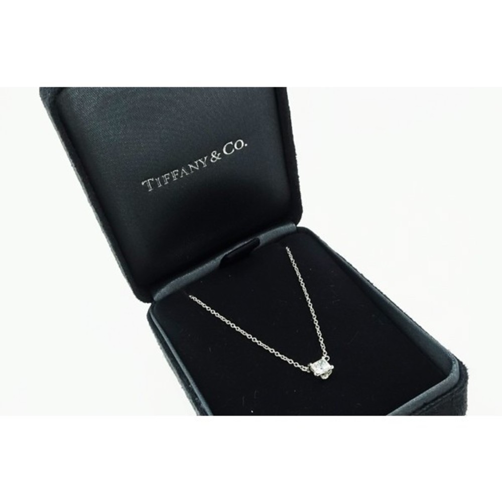Tiffany Princess Cut Diamond Necklace Platinum